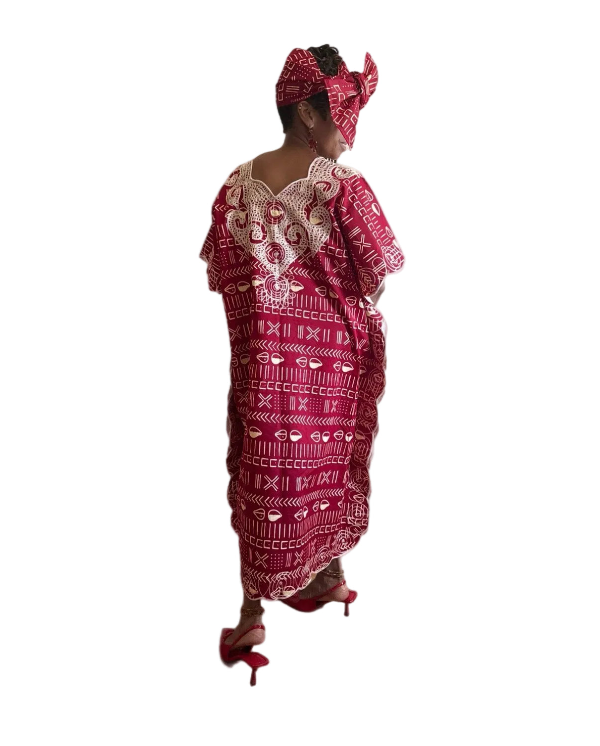 #NA894 - Authentic West African BouBou With Detailed Embroidery. One Size Fits Most