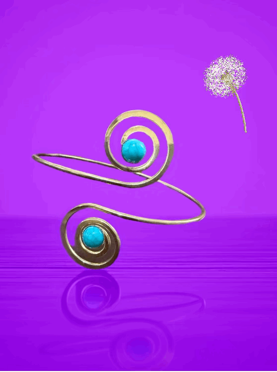 #A1083 - Pretty Blue For You Upper Arm Swirl