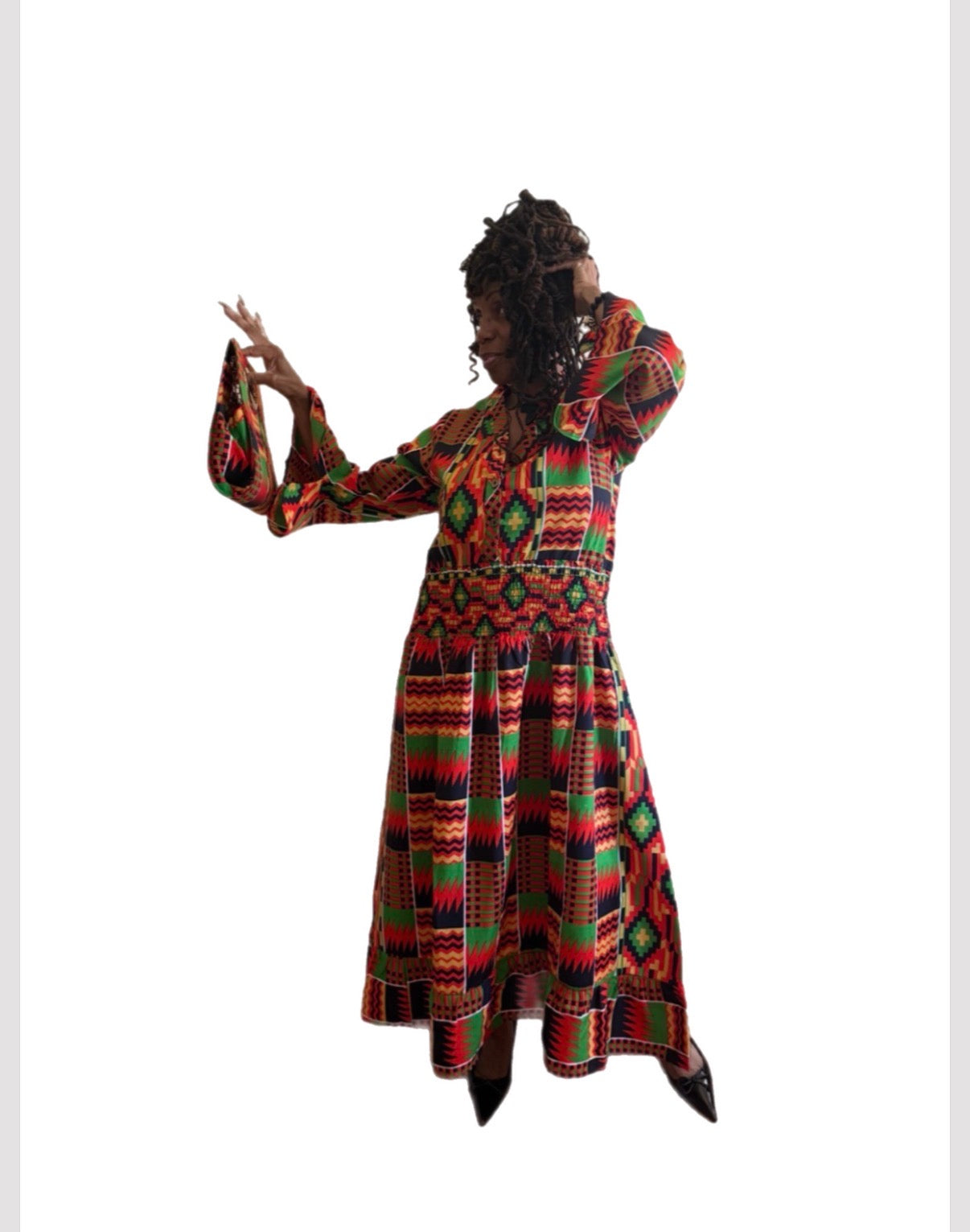 #ASC1011 - Colors of The Motherland Dress With Matching Purse. One Size Fits Most