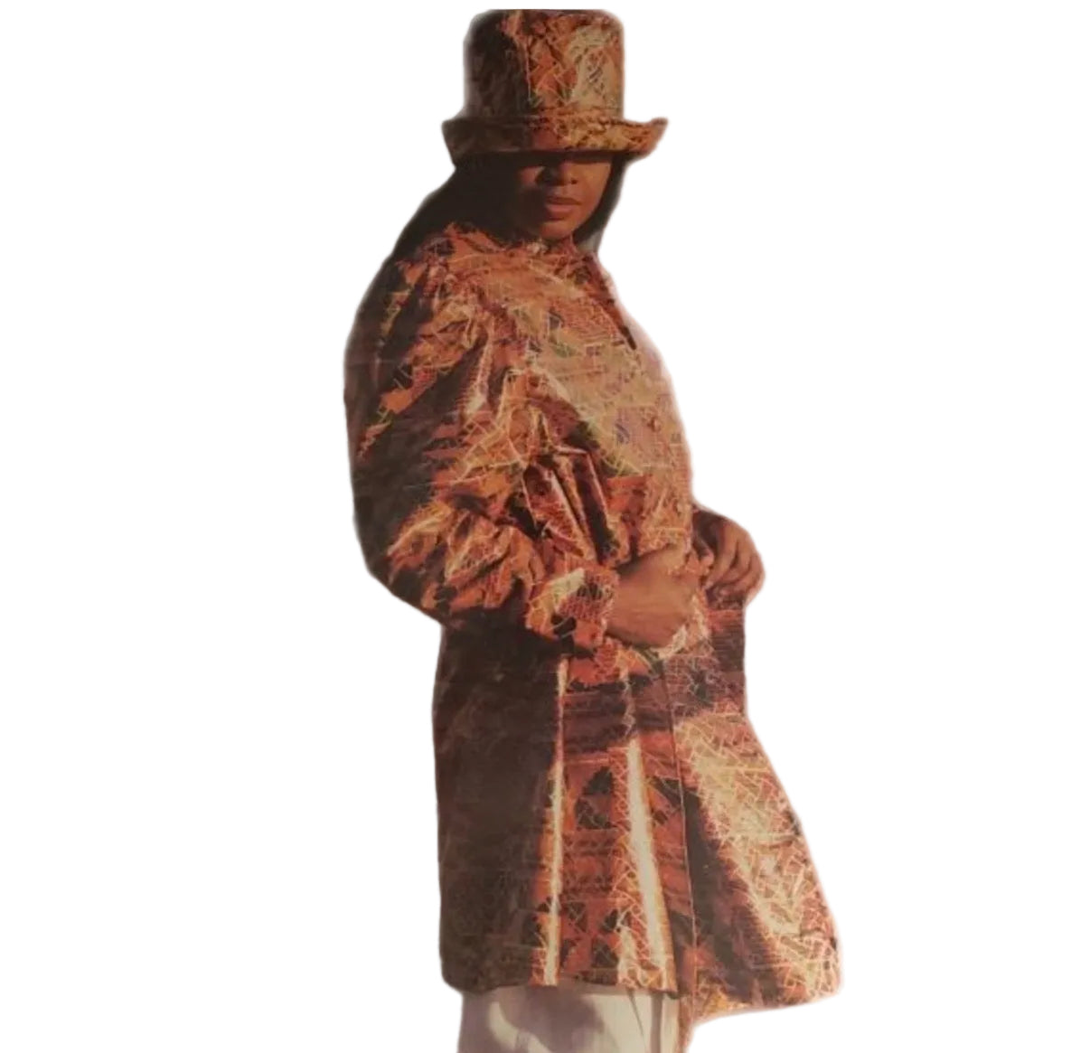 #M782 - Masikaa Raingear’s Flowy Above the Knee Raincoat with Matching Hat