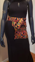 Kente Wrap Around The Waist Purse With Two Zipped Compartments