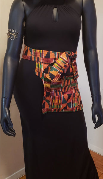 Kente Wrap Around The Waist Purse With Two Zipped Compartments