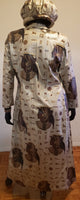 Masikaa's Long And Lavish African Inspired Print Raincoat With Matching Hat