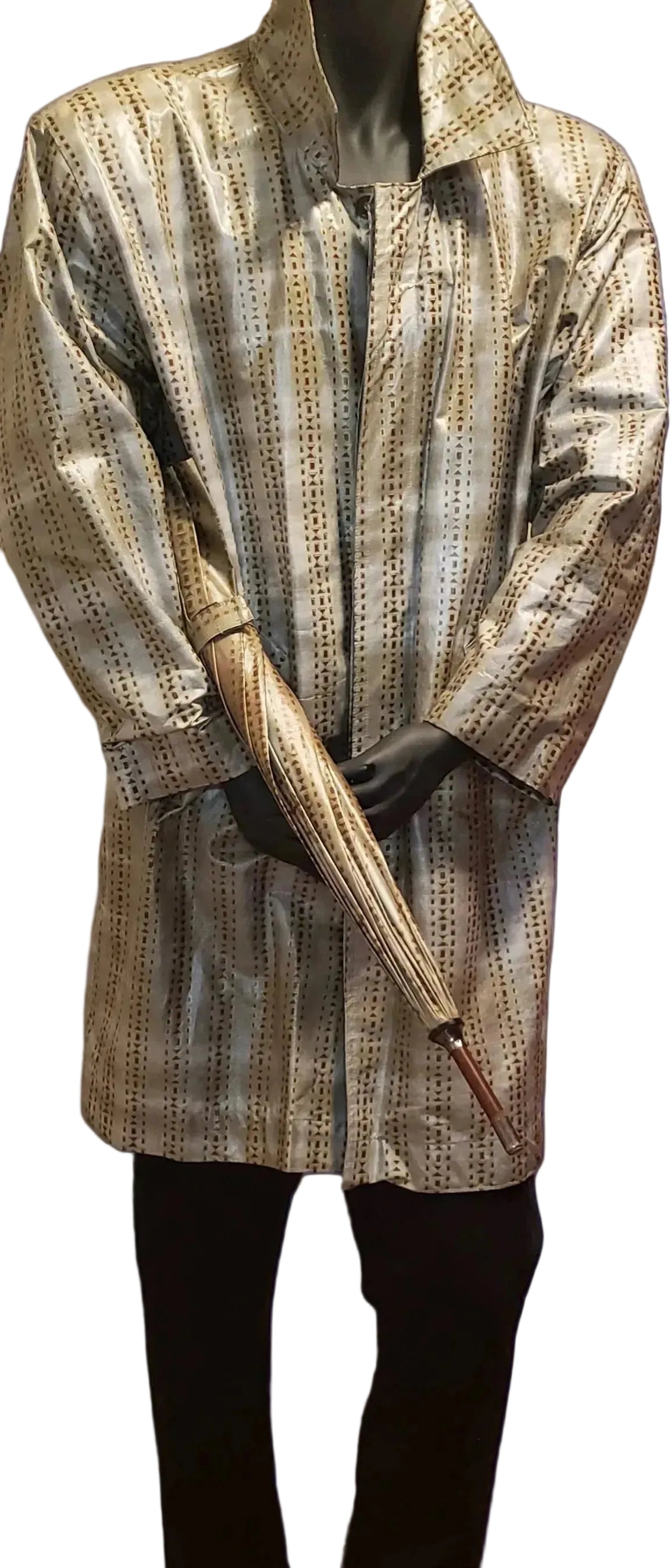 Raincoat With African fabric And Matching Umbrella.